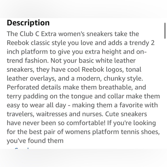 Reebok Club C Extra Platform Sneakers White/Blue - Picture 12 of 12